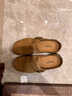 皓頓（HAUT TON）厚底勃肯鞋男款包頭半拖鞋2026新款真皮一腳蹬休閑鞋 卡其色 43 -適合運動(dòng)鞋44碼 曬單實(shí)拍圖
