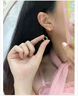 老鳳祥黃金圓環(huán)耳扣女款耳環(huán)百搭足金耳釘耳飾中秋節生日禮物送女友老婆 圓環(huán)耳扣【一對】約1.9g 曬單實(shí)拍圖