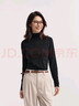 森馬（Semir）長(cháng)袖T恤女冬半高領(lǐng)發(fā)熱抑菌純色修身上衣顯瘦打底衫101724101005 曬單實(shí)拍圖