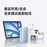 ANKER安克【新3C認(rèn)證可上飛機(jī)】三合一能量棒充電寶自帶線充電器10000毫安大容量30W移動電源-C線版 藍(lán) 曬單實(shí)拍圖