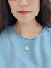 京鑒和田玉吊墜k金鑲玉佛吊墜女佛公和田玉墜項鏈玉墜生日母親節禮物 金玉晴水佛公 淺晴水(單吊墜)18k金鑲玉 曬單實(shí)拍圖