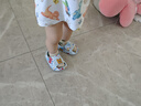 巴布豆兒童拖鞋男童女童洞洞鞋沙灘鞋寶寶涼鞋幼兒涼拖夏季 淺蘭 140碼 曬單實(shí)拍圖