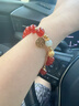 老鳳祥和田玉銀手鏈女士轉運珠紅瑪瑙手串首飾生日新年禮物送女友老婆 鴻運吉祥手鏈 鴻運吉祥手鏈 曬單實(shí)拍圖
