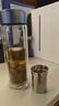 米家玻璃杯 雙層帶茶隔水杯 耐高溫泡茶杯  加厚透明杯子400mL 金屬灰 曬單實(shí)拍圖