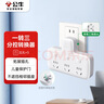 公牛（BULL）轉(zhuǎn)換插頭/品字形一轉(zhuǎn)三插座/無線轉(zhuǎn)換插座/電源轉(zhuǎn)換器 適用臥室、廚房 3位分控插座 GN-96033 曬單實(shí)拍圖