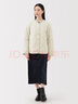 無(wú)印良品（MUJI） 女式 蓬松棉服絎縫夾克 女裝外套女款棉衣25年秋冬 BD10NA5A 象牙色 S (155/80A) 曬單實(shí)拍圖
