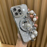 skingcond水鉆鏡子蘋(píng)果16promax手機殼iPhone15全包14閃粉13防摔12軟11 【太空銀】邊框美鉆鏡子磁吸殼 iPhone 16 plus 曬單實(shí)拍圖