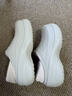 浪莎秋冬季新款防水防滑厚底包跟保暖棉鞋女士居家外穿 白色 36-37 曬單實(shí)拍圖