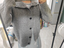 三彩2025冬季新款休閑立領(lǐng)針織衫長(cháng)袖開(kāi)衫寬松純色顯瘦簡(jiǎn)約M 曬單實(shí)拍圖