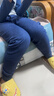 久歲伴速暖絨兒童保暖褲男童秋冬雙層加絨厚款校服打底褲大童高腰棉毛褲 曬單實(shí)拍圖