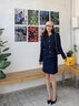 顏域小香風(fēng)外套半身裙兩件套女2025新款秋季穿搭名媛氣質(zhì)職業(yè)套裝 深藍 M 曬單實(shí)拍圖