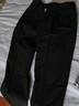 頂峰保羅（Dingfengbaoluo）秋季垂感西裝褲子男直筒寬松闊腿休閑褲高級修身C58黑色XL 曬單實(shí)拍圖
