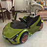 星辰皓【蘭博基尼授權】?jì)和妱?dòng)車(chē)四輪玩具可坐人小孩寶寶嬰兒遙控汽車(chē) 綠色四驅+遙控+搖擺+皮座+軟輪 曬單實(shí)拍圖