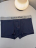 Calvin Klein內衣男士四條裝ck輕薄高彈低腰防夾臀四角褲平角內褲男NP2755O 5TL-黑/藏青/椰青灰/星空灰 4條 L 曬單實(shí)拍圖