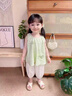 迪士尼寶寶女童套裝2025夏季新款洋氣時(shí)髦韓范女寶寶兩件套兒童輕薄夏裝 綠色套裝 褲長(cháng)九分褲 110 建議100-110cm2-3歲 正碼正 曬單實(shí)拍圖