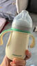 小袋鼠巴布保溫奶瓶嬰兒316不銹鋼吸管奶瓶帶手柄兩用兒童保溫杯寶寶鴨嘴杯 曬單實(shí)拍圖
