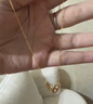 周大福豬鼻子雙環(huán)黃金項鏈(工費820)40cm 約4.6g F229592 曬單實(shí)拍圖