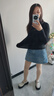 貓人（MiiOW）高領(lǐng)打底衫女款2025新款早秋冬季修身內搭白色毛衣針織衫長(cháng)袖上衣 曬單實(shí)拍圖