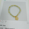 中國黃金竹夠幸運黃金手鏈女足金和田玉手串女生生日禮物女友老婆結婚紀念 足金四葉草金邊和田玉手串-鉆石 曬單實(shí)拍圖