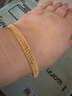 夢(mèng)金園18K金手鏈鏤空網(wǎng)紋輕奢氣質(zhì)大克重手環(huán)手鐲送女友禮物 可調節-重約7.33g【多退少補】 曬單實(shí)拍圖