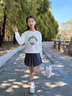 moonkids童裝女童半身裙2025秋季新款兒童學(xué)院風(fēng)灰色百褶短裙秋裝百搭裙子 4308灰色百褶裙 120 cm 曬單實(shí)拍圖