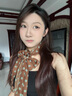 小絲巾女春秋2025新款長(cháng)條小領(lǐng)巾簡(jiǎn)約百搭波點(diǎn)圍巾高級感發(fā)飾飄帶 波點(diǎn)【棕色】 曬單實(shí)拍圖