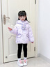 G.DUCKKIDS童裝兒童羽絨服女童外套白鴨絨庫洛米印花面包服女寶寶保暖外出服 紫色 110 尺碼4~5歲【100-110cm】 曬單實(shí)拍圖