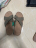 碩碩牌亞麻拖鞋高定棉麻出口男士四季春秋居家吸汗透氣防滑舒適外穿 綠坑帶 46-47 曬單實(shí)拍圖