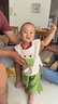 童槐寶寶夏裝套裝嬰兒背心套裝防蚊褲夏季薄款洋氣分體幼兒衣服 眼睛綠套裝 90 曬單實(shí)拍圖