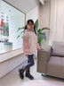 靚貝城堡女童外套秋冬款2025新款洋氣女寶寶棉服加絨加厚上衣兒童冬裝棉衣 粉色 110cm 曬單實拍圖