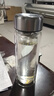 大容量鋼化玻璃杯450ml耐摔高溫硼硅雙層玻璃杯保護(hù)套男士茶杯 倉庫特惠處理：銀蓋真空底450 曬單實(shí)拍圖