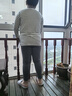 小豬托尼男童秋衣秋褲內(nèi)衣套裝兒童打底內(nèi)搭胖童睡衣青少年家居服10A抑菌 【10A優(yōu)可絲】條紋秋衣褲灰 170 建議165-170高，130-150斤 曬單實(shí)拍圖