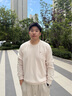 TOMMY HILFIGER【柔軟純棉】25秋冬男撞色條紋學(xué)院風(fēng)針織衫/情侶款純色毛衣 【簡約合身毛衣】天幕白8P0 2XL （推薦：180-200斤） 曬單實(shí)拍圖