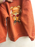 真維斯男童衛衣加絨秋冬2025新款兒童保暖冬裝男孩舒適童裝打底衫上衣 暖橘 棒球服熊橙 130 曬單實(shí)拍圖