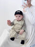 G.DUCKKIDS2025新款寶寶秋季套裝條紋嬰兒衣服洋氣嬰幼兒背帶褲連體男女 條紋T恤+背帶褲 80 曬單實(shí)拍圖