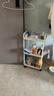 小推車(chē)置物架廚房落地臥室多層嬰兒零食移動(dòng)浴室衛生間收納儲物架 25CM寬【3層白】送掛鉤+貼紙 曬單實(shí)拍圖