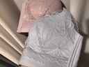 KMKA羅麗絲內衣女提拉聚攏小胸顯大防下垂收副乳文胸罩 紫色＋灰藍[2件更劃算] 85B 38B 曬單實(shí)拍圖
