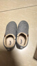 布足緣冬季棉拖鞋包跟女加絨厚底防滑老人保暖家居外穿媽媽呢子面棉鞋 灰色 38 建議拍大一碼 曬單實(shí)拍圖