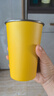 特美居（temeiju）304不銹鋼杯子水杯直飲杯咖啡冷飲杯帶蓋便攜大容量 閃電黃500ml 曬單實(shí)拍圖