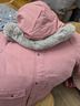 戴維貝拉（DAVE＆BELLA）女童羽絨服加厚中大童外套保暖冬季大童羽絨衣女孩兒童連帽外衣 紫粉色-N 160 cm（建議身高150-160cm） 曬單實(shí)拍圖