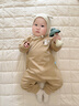 幼歌（YOUGE）冬季新品嬰幼兒小松鼠親膚保暖寬松爬服 卡其 80cm 曬單實(shí)拍圖