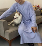 VeniMasee嬰兒棉男士睡裙寬松大碼一體式裸睡神器免穿內褲浴袍7A抗菌睡袍男 活力藍 3XL 【推薦體重180-220斤】 曬單實(shí)拍圖