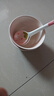 草莓陶瓷碗勺家用高顏值米飯碗少女心甜品碗釉下彩餐具套裝 【4件套】淺粉草莓2碗2勺 曬單實(shí)拍圖