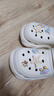 名創(chuàng  )優(yōu)品（MINISO）洞洞鞋男女夏季外穿涼鞋防滑厚底踩屎感包頭涼拖鞋 卡其+海洋星星 曬單實(shí)拍圖