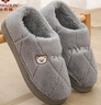 俞兆林棉拖鞋男女居家用室內簡(jiǎn)約保暖毛絨包跟防滑棉鞋 YI004 曬單實(shí)拍圖