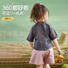 ASK JUNIOR女童2025夏裝兒童運動(dòng)套裝小童短袖短褲兩件套 粉色  110  曬單實(shí)拍圖