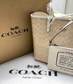 蔻馳（COACH）【品牌直供】女士CITY33大號雙面手提托特包沙黃拼粉筆白色CBQ38 曬單實(shí)拍圖