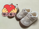 泰蘭尼斯冬季嬰兒步前鞋爬站男女寶寶保暖加絨學(xué)步地板棉鞋白/杏冬款22碼 曬單實(shí)拍圖