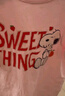 史努比（SNOOPY）童裝女童短袖套裝兒童短袖t牛仔褲2件套 粉色SWEET+淺藍花朵  120 曬單實(shí)拍圖