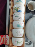 瓷德堂功夫茶杯6只裝厚胎不燙手 羊脂玉白瓷品茗杯陶瓷杯茶具+杯架 扳指杯6種花色混裝無(wú)杯架 55毫升 曬單實(shí)拍圖